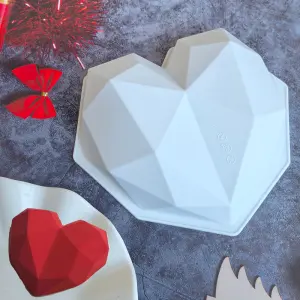 geometric diamond heart shape pinata Silicone mould
