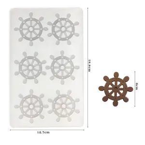 6 Cavity Wheel Chocolate Garnish Mould