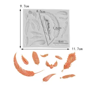 Feather & Angel Wings Silicone Fondant Mould