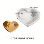 heart shape storage box with lid silicone mould (large size )