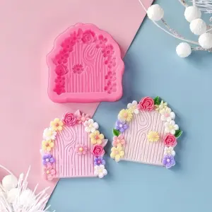 floral decorated door silicone mould
