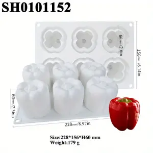 3D Capsicum Vegetable Silicone Mould