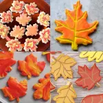 5 pcs maple leaf stainless steel cookie cutter set