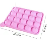 20 Sphere Holes Cakepops Silicone Mould