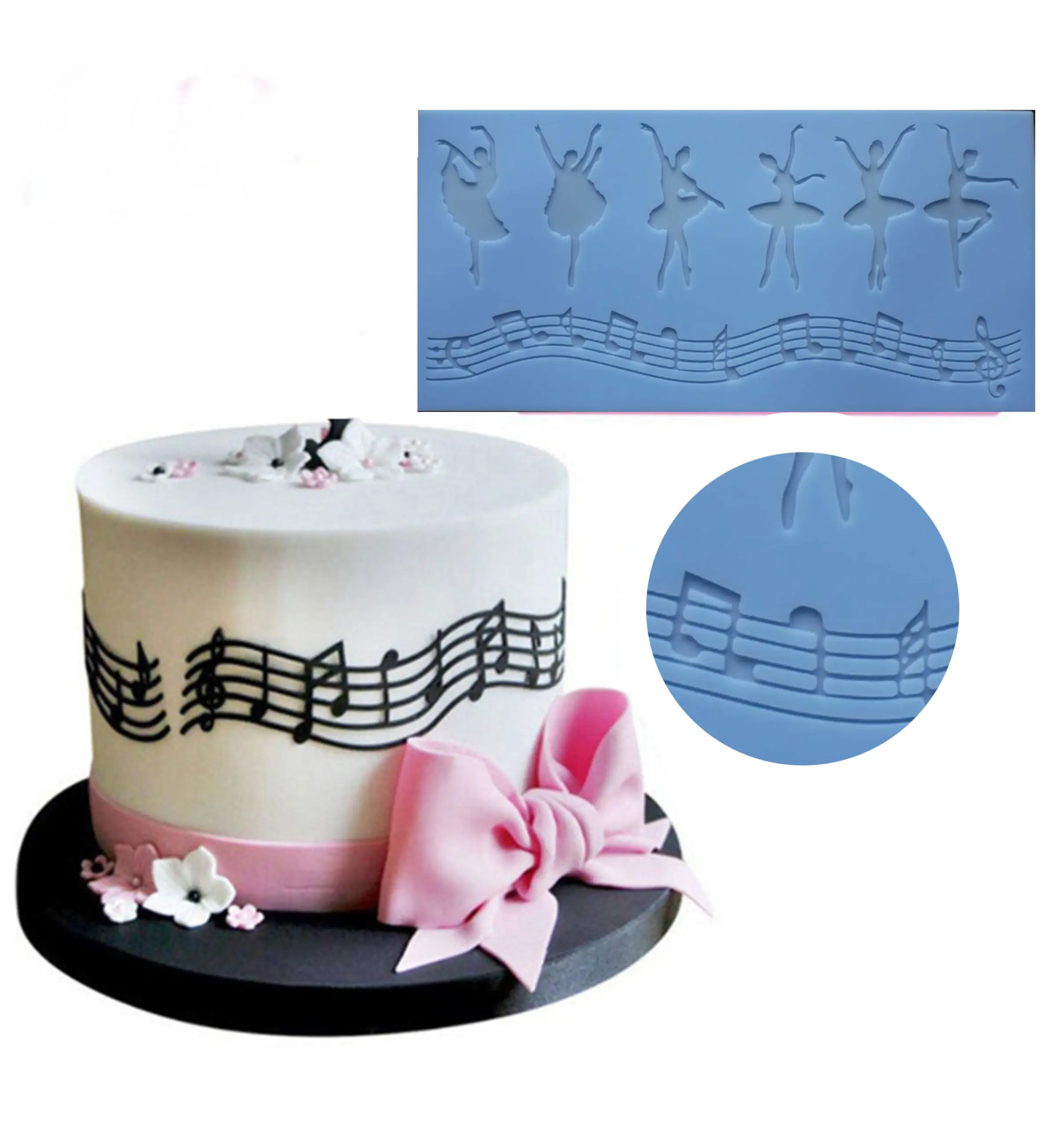 Ballerina Musical Notes theme Lace Mat