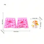 3D Mushroom Silicone Mould for Fondant, Chocolate & DIY Crafts