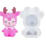 3D Six Deer Christmas Silicone Mould for Fondant, Chocolate & DIY Crafts