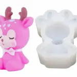 3D Six Deer Christmas Silicone Mould for Fondant, Chocolate & DIY Crafts