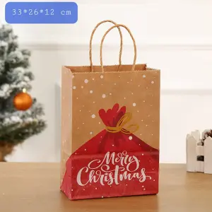 5 Pcs Merry Christmas gift bag (33 x 26 x 12 cm )