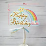 1 pcs Happy birthday Rainbow cake topper