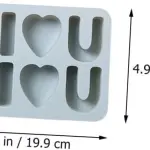 1pc I Love you with heart Silicone Mould