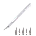 ACTO Knife Crafts Steel Cutter Tool with 5 Interchangeable Sharp Blades