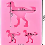 3 Cavity Dinosaur silicone mould