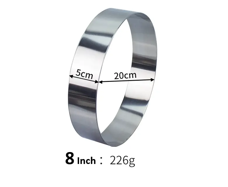 8 inch Round Stainless Steel Cake Ring