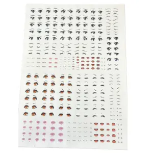 3D Eyes Stickers for Face Moulds | Self-Adhesive Doll Eyes Decals for Fondant, Clay & DIY Crafts