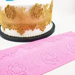 Detailed Rose texture Lace silicone mould