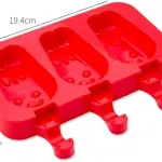 3 Cavities Cute Bunny Silicone Popsicle Mould