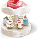 Auto 360 Degree Rotating Cupcake Stand 6PC plus cake stand on top stand