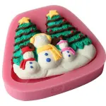 Christmas tree snowman theme silicone mould