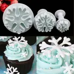3pcs Snowflake Fondant Cake Decorating Sugarcraft Cutter Plunger set