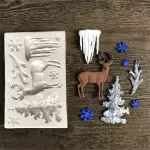 Christmas theme reindeer,ice theme silicone mould