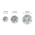 3 pcs set Snowflake Cake Decorating Fondant Plunger Cutters Mold Mould Cookies Tools