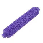Purple rose flower shape Fondant Embossed Sugarcraft Rolling Pin for cake bread DIY Decorating Mold Gum Paste Tool