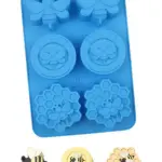 CAKE DECOR™ 6-Cavity Bumble Bee and Honeycomb Silicone Chocolate Mould | Non-Stick Mold for Baking & Crafting | 1 Piece Pack