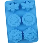 CAKE DECOR™ 6-Cavity Bumble Bee and Honeycomb Silicone Chocolate Mould | Non-Stick Mold for Baking & Crafting | 1 Piece Pack