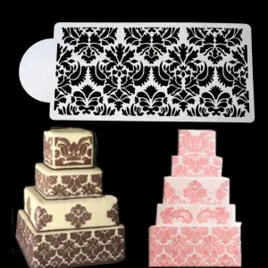 Flower Lace Cake Stencil Fondant Cake Border Decoration Stencils