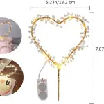 1pc led Heart Shaped Cake Topper Decoration