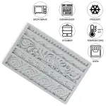 Vintage Lace Border Fondant Silicone boarder Mould,5 Cavity