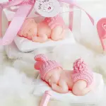 3D Sleeping Baby with a Pillow Silicone Mould