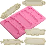 Silicone Name Frame vintage decorative silicone mould