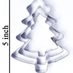 3 pcs Christmas tree cookie cutter set