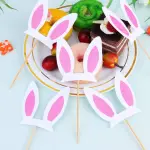 3 pcs Glitter Rabbit Ear bunny ear Cake / cupcake Topper