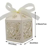 10 pcs white jali Small Candy Chocolate Gift Box