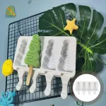 3 cavity Christmas Tree Popsicle Mould Ice Pop Mould