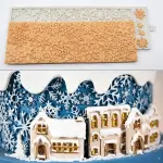 Christmas Snowflake Silicone Fondant Mold for Sugar Resin Cake Border Embossed Textured Mat Cake Embossing Pad Baking Moulds