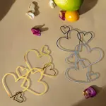 1 PCS Love Heart Cake Topper Valentine's Day Acrylic Heart Cake topper