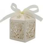 10 pcs white jali Small Candy Chocolate Gift Box