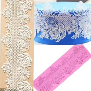 Detailed Rose texture Lace silicone mould