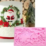 Christmas leaf theme silicone mould
