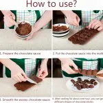 Christmas Silicone Chocolate Molds,3pcs 12-Cavity Cake Molds Candy Baking Cups for Chocolate Bar DIY for Christmas Party Cake Topper with Christmas Theme Shapes