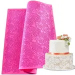 Large mat Rose flower texture Lace silicone mould