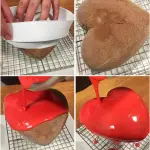 6-Inch Heart Silicone Mold for Baking Mousse Cake Mold Chocolate Dessert Mold,Easy Release Non Stick Silicone mould entremet mould