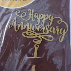 1 Pcs Happy Anniversary cake topper Style 3