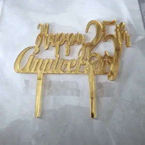 1 Pcs Happy 25th Anniversary cake topper