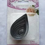 7 Pcs Austin Rose Petal Cutter Set for Fondant & Gumpaste Flower Making