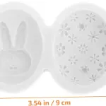 2 cavity Easter egg rabbit texture Silicone Fondant Mould